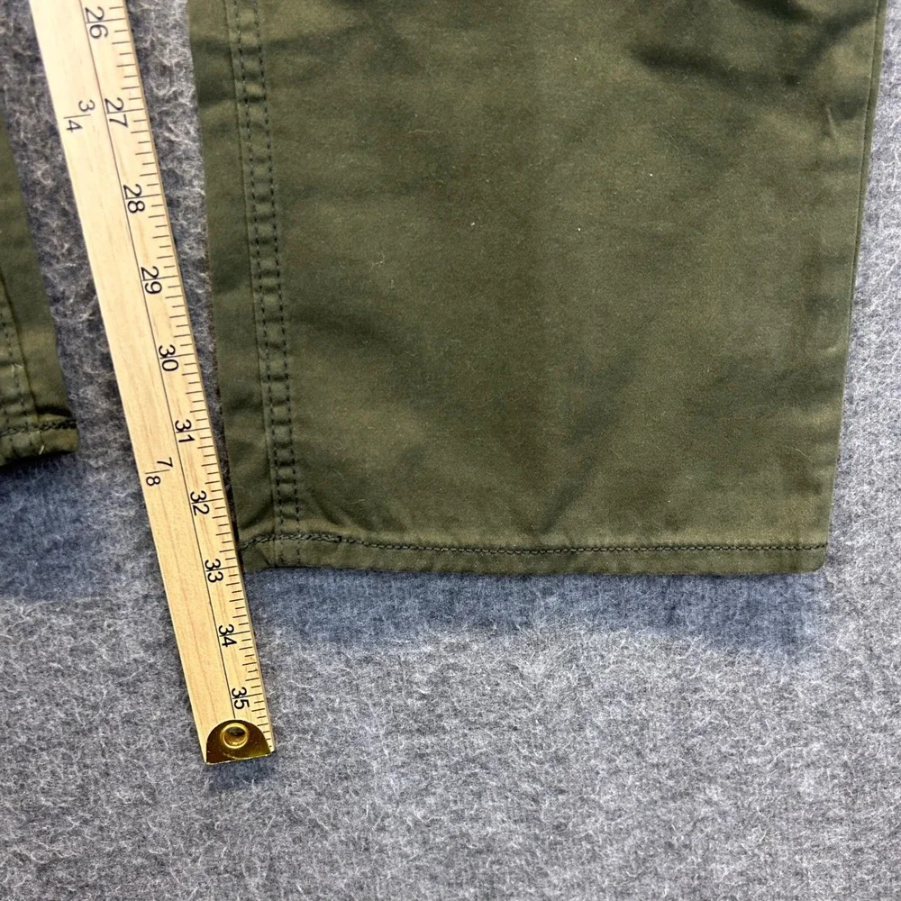 Banana Republic Mens Straight Leg Pants 34x34 Olive Green Cotton Stretch 793318